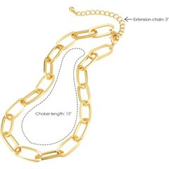 Söpö Gold Chain Choker kaulakoru naisille Kullattu Clip Paksu Chain Layer Kaulakoru Naisten Trendikäs koru hinta ja tiedot | Korusetit | hobbyhall.fi