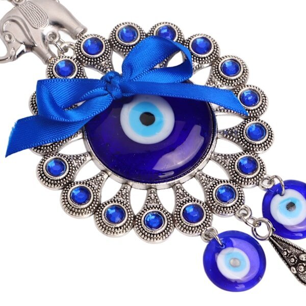 Blue Eye Riipus Korut Luck Blessing Metalli Lasi Materiaali Kannettava koristeellinen Evil Eye riippuva koriste puutarhataloon hinta ja tiedot | Korusetit | hobbyhall.fi