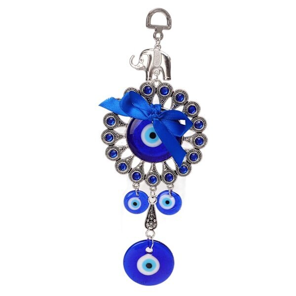 Blue Eye Riipus Korut Luck Blessing Metalli Lasi Materiaali Kannettava koristeellinen Evil Eye riippuva koriste puutarhataloon hinta ja tiedot | Korusetit | hobbyhall.fi