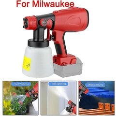 Milwaukee 18v akulle 800ml sähköinen ruiskupistooli johdoton maaliruisku Auton huonekalujen teräspinnoite airbrush-yhteensopiva (paristot eivät sisälly) hinta ja tiedot | Maaliruiskut | hobbyhall.fi