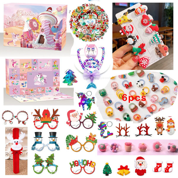 24 kpl adventtikalenteri fidget-leluilla Joulupukki DIY joulukuusen riippukoriste 2023 Joulukalenteri Lelut lapsille YY style 1 hinta ja tiedot | Korusetit | hobbyhall.fi