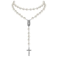 Kaulakoru Cross Pearl Fashion korut B1763 violetti hinta ja tiedot | Korusetit | hobbyhall.fi