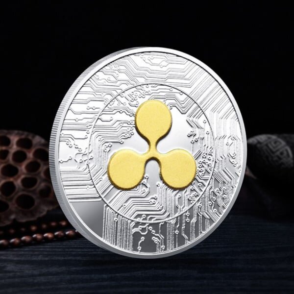 1. Plated Ripple Coin XRP CRYPTO Anniversary Ripple XRP Col Gold hinta ja tiedot | Korusetit | hobbyhall.fi