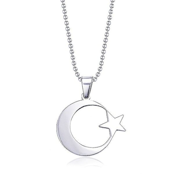 Ruostumattomasta teräksestä valmistettu Crescent Moon Star -kaulakoru miehille naisille Hengelliset islamilaiset muslimiriipus turkkilaiset uskonnolliset korut hinta ja tiedot | Korusetit | hobbyhall.fi