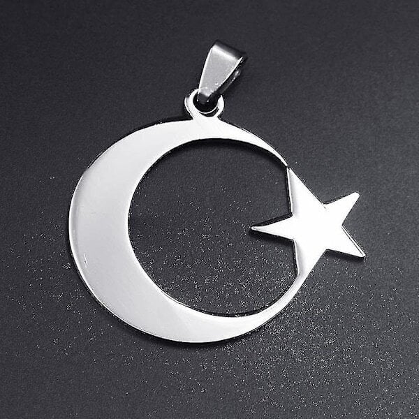 Ruostumattomasta teräksestä valmistettu Crescent Moon Star -kaulakoru miehille naisille Hengelliset islamilaiset muslimiriipus turkkilaiset uskonnolliset korut hinta ja tiedot | Korusetit | hobbyhall.fi