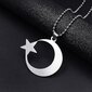 Ruostumattomasta teräksestä valmistettu Crescent Moon Star -kaulakoru miehille naisille Hengelliset islamilaiset muslimiriipus turkkilaiset uskonnolliset korut hinta ja tiedot | Korusetit | hobbyhall.fi