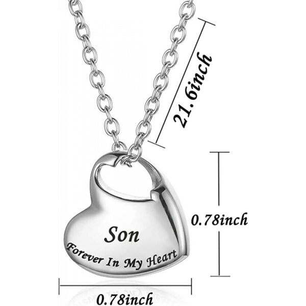 AVEKI polttohautauskaulakoru tuhkalle, koruja tuhkalle, \"Ikuisesti sydämessäni\" ruostumattomaan teräkseen kaiverrettu, vedenpitävä muistoriipus äidille ja isälle... hinta ja tiedot | Korusetit | hobbyhall.fi