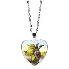 Sydämenmuotoiset sarjakuva Shrek-kuvioiset korut kevyellä hehkulla säädettävällä kaulakorulla syntymäpäiväksi hinta ja tiedot | Korusetit | hobbyhall.fi