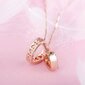 Silver Rose Gold Cubic Zirkonia Heart Riipus kaulakoru naisille Rakastan sinua korulahja hinta ja tiedot | Korusetit | hobbyhall.fi