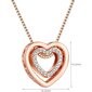 Silver Rose Gold Cubic Zirkonia Heart Riipus kaulakoru naisille Rakastan sinua korulahja hinta ja tiedot | Korusetit | hobbyhall.fi