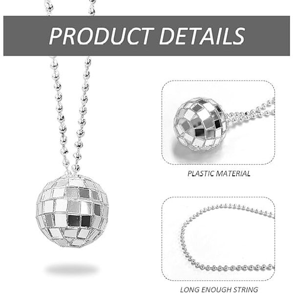 12 osaa Disco Ball Kaulakoru, Pallokaulakoru, Disco Ball Kaulakoru Riipus, Disco Ball Korut hinta ja tiedot | Korusetit | hobbyhall.fi