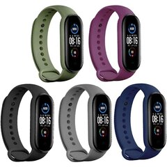 Hihna Mi Band 5 Strap/Amazfit Band 5 Strap vaihtorannekorulle hinta ja tiedot | Älykellojen ja aktiivisuusrannekkeiden lisätarvikkeet | hobbyhall.fi