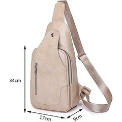 Naisten laukku Sling Laukku Rintalaukku Pieni Olkalaukku Nahkainen Crossbody Laukku Naisten leveä olkalaukku Mini Reppu Unisex ulkourheiluvaellukseen hinta ja tiedot | Älykellojen ja aktiivisuusrannekkeiden lisätarvikkeet | hobbyhall.fi