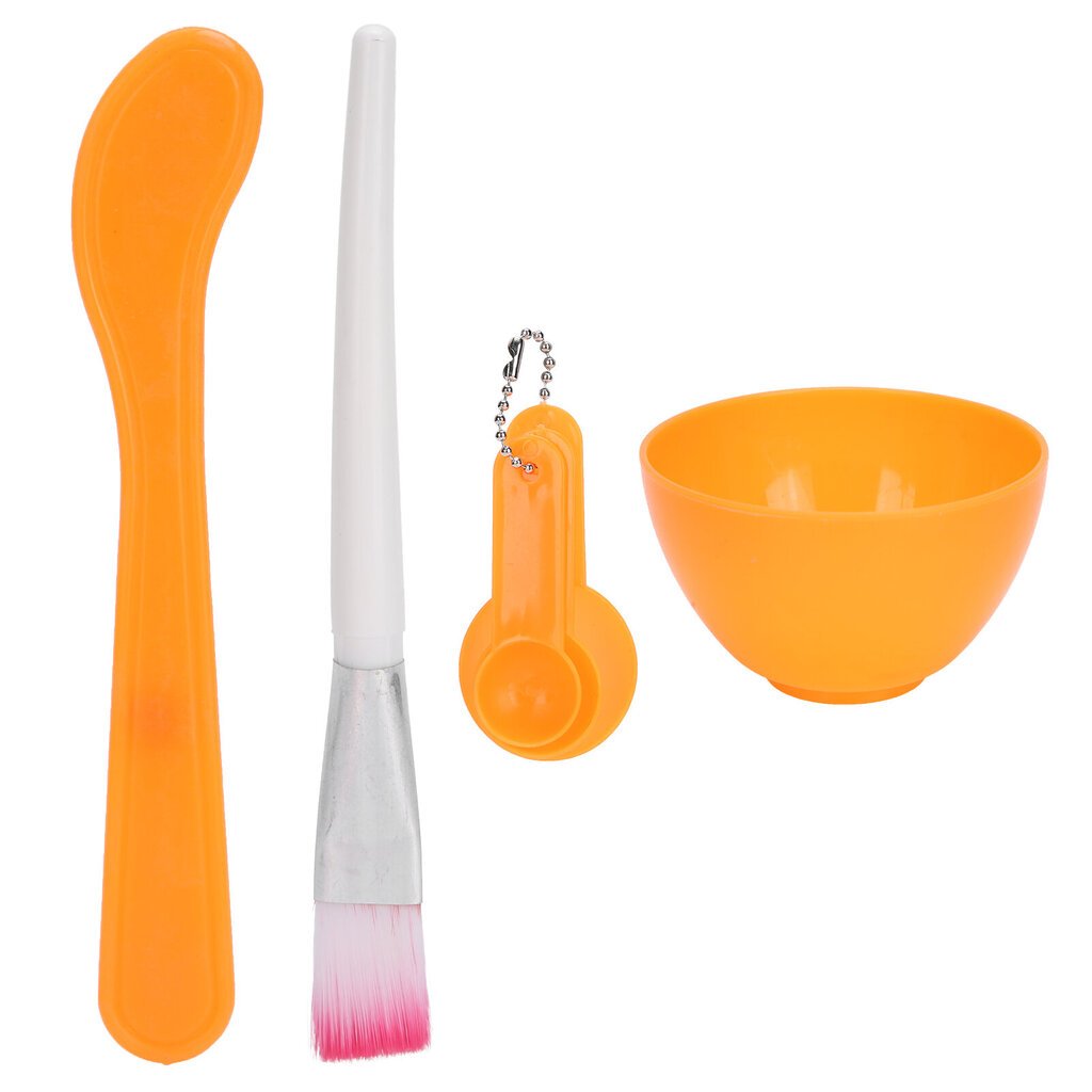 Ammattimainen kasvonaamio DIY Tool Kit Mask Bowl Brush Stick mittalusikka oranssi hinta ja tiedot | Kasvoöljyt ja seerumit | hobbyhall.fi