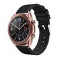 Samsung Galaxy Watch 3 (41mm) raidallinen silikoniranneke - musta musta hinta ja tiedot | Älykellojen ja aktiivisuusrannekkeiden lisätarvikkeet | hobbyhall.fi