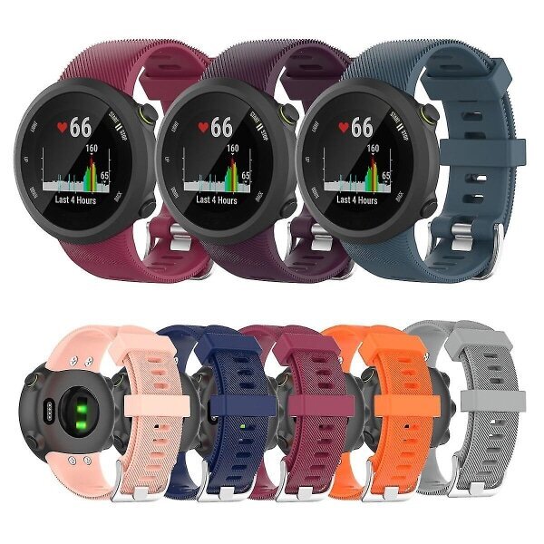 Korvaava ranneke Garmin Forerunner 45/45s -älykellon rannekkeelle Silikoninen rannekekotelo Garmin Forerunner 45 45s -rannekkeelle hinta ja tiedot | Älykellojen ja aktiivisuusrannekkeiden lisätarvikkeet | hobbyhall.fi