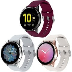 Silikoniranneke, joka on yhteensopiva Samsung Galaxy Watch 3 -rannekkeen 41 mm / Aktiivinen ranneke 40 mm / Aktiivinen ranneke 2 / Galaxy Watch -ranneke 42 mm, urheilullinen pehmeä... hinta ja tiedot | Älykellojen ja aktiivisuusrannekkeiden lisätarvikkeet | hobbyhall.fi