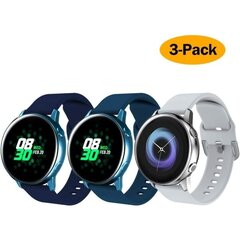 Samsung Galaxy Active2 viralliselle hihnalle active2 värillinen solkihihna - harmaa 20 mm universaali hinta ja tiedot | Älykellojen ja aktiivisuusrannekkeiden lisätarvikkeet | hobbyhall.fi