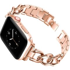 Ruostumattomasta teräksestä valmistettu rannekoru sopii Apple Watchin ruusukullanväriseen rannekeeseen 42mm/44mm hinta ja tiedot | Älykellojen ja aktiivisuusrannekkeiden lisätarvikkeet | hobbyhall.fi