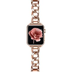 Ruostumattomasta teräksestä valmistettu rannekoru sopii Apple Watchin ruusukullanväriseen rannekeeseen 42mm/44mm hinta ja tiedot | Älykellojen ja aktiivisuusrannekkeiden lisätarvikkeet | hobbyhall.fi