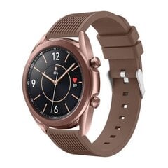 Samsung Galaxy Watch 3 (41 mm) raidallinen silikoniranneke - ruskea ruskea hinta ja tiedot | Älykellojen ja aktiivisuusrannekkeiden lisätarvikkeet | hobbyhall.fi