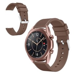 Samsung Galaxy Watch 3 (41 mm) raidallinen silikoniranneke - ruskea ruskea hinta ja tiedot | Älykellojen ja aktiivisuusrannekkeiden lisätarvikkeet | hobbyhall.fi