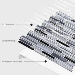 Itseliimautuvat laattatarrat 3D-koristeelliset seinätarrat keittiöön ja kylpyhuoneeseen (6 kpl Mt1005) hinta ja tiedot | Älykellojen ja aktiivisuusrannekkeiden lisätarvikkeet | hobbyhall.fi