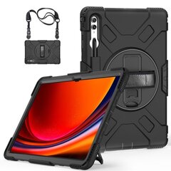 Samsung Galaxy Tab S9 Ultra Cover 360 Rotation iskunkestävä hihnalla hinta ja tiedot | Älykellojen ja aktiivisuusrannekkeiden lisätarvikkeet | hobbyhall.fi