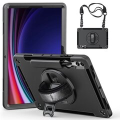 Samsung Galaxy Tab S9 Plus Cover 360 Rotation iskunkestävä hihnalla hinta ja tiedot | Älykellojen ja aktiivisuusrannekkeiden lisätarvikkeet | hobbyhall.fi