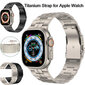 Ylellinen titaanirannekoru Apple Watch Ultralle 49mm 45mm 44mm 41mm 38mm Miesten tyylinen rannekoru Titanium 38-41mm hinta ja tiedot | Älykellojen ja aktiivisuusrannekkeiden lisätarvikkeet | hobbyhall.fi