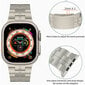 Ylellinen titaanirannekoru Apple Watch Ultralle 49mm 45mm 44mm 41mm 38mm Miesten tyylinen rannekoru Titanium 38-41mm hinta ja tiedot | Älykellojen ja aktiivisuusrannekkeiden lisätarvikkeet | hobbyhall.fi