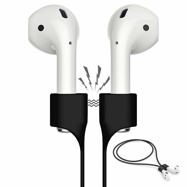 2x musta Magneettinen silikonijohto Apple AirPods Rem Straps Musta yksi koko hinta ja tiedot | Älykellojen ja aktiivisuusrannekkeiden lisätarvikkeet | hobbyhall.fi