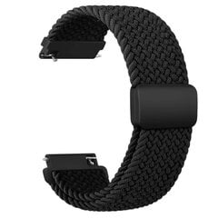 20 mm punottu soolosilmukka Garmin Vivoactive 5/3/3 Music Band Ranneke Garmin VivoMove3/Trend/Sport Venu SQ/SQ2/2plus hihna Musta musta musta 20m... hinta ja tiedot | Älykellojen ja aktiivisuusrannekkeiden lisätarvikkeet | hobbyhall.fi