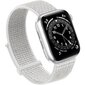 Yhteensopiva Apple Watch Ranneke, Nylon Sports Range naisille ja miehille, iWatch Series Ultra 8 7 6 5 4 3 2 1 SE (38/40/41mm, heijastin valkoinen) hinta ja tiedot | Älykellojen ja aktiivisuusrannekkeiden lisätarvikkeet | hobbyhall.fi