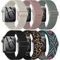 6-pack joustava nailonsolosilmukka Apple Watch Band Series Ultra Watchille 8 7 6 5 4 3 2 1 (38/40/41mm) hinta ja tiedot | Älykellojen ja aktiivisuusrannekkeiden lisätarvikkeet | hobbyhall.fi