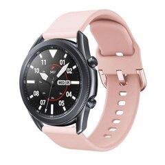 Samsung Galaxy Watch 3 (45mm) yksinkertainen silikoniranneke - vaaleanpunainen vaaleanpunainen hinta ja tiedot | Älykellojen ja aktiivisuusrannekkeiden lisätarvikkeet | hobbyhall.fi