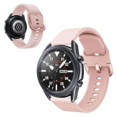 Samsung Galaxy Watch 3 (45mm) yksinkertainen silikoniranneke - vaaleanpunainen vaaleanpunainen hinta ja tiedot | Älykellojen ja aktiivisuusrannekkeiden lisätarvikkeet | hobbyhall.fi