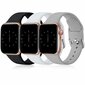 3 pakkaus hihnaa, jotka ovat yhteensopivia Apple Watchin iWatch Series 8:n kanssa hinta ja tiedot | Älykellojen ja aktiivisuusrannekkeiden lisätarvikkeet | hobbyhall.fi