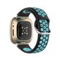 Fitbit Versa 3 / Sense kaksisävyinen silikoniranneke - musta / syaani musta hinta ja tiedot | Älykellojen ja aktiivisuusrannekkeiden lisätarvikkeet | hobbyhall.fi