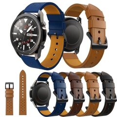 Samsung Galaxy Watch 3 (45mm) aito nahkaranneke - musta / oranssi Line Black hinta ja tiedot | Älykellojen ja aktiivisuusrannekkeiden lisätarvikkeet | hobbyhall.fi