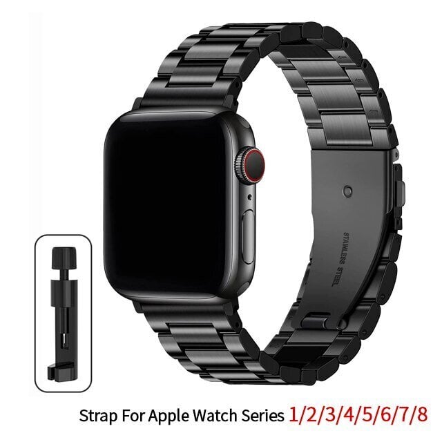 Ruostumattomasta teräksestä valmistettu rannekoru Apple Watchin rannekkeelle 45mm Ultra 49mm 41mm 40mm 44mm kellon metallirannekoru Iwatch-sarjalle 9 8 7 6 5 hinta ja tiedot | Älykellojen ja aktiivisuusrannekkeiden lisätarvikkeet | hobbyhall.fi