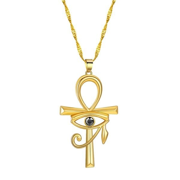 ruostumaton teräs Eye of Horus Egypt ja koptilainen Ankh Cross uskonnollinen riipus hinta ja tiedot | Kaulakorut | hobbyhall.fi