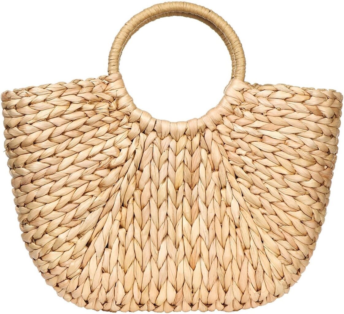 Kesä rottinkilaukku naisille Olki Käsin kudottu yläkahvainen käsilaukku Beach Sea Straw rottinki Clutch Laukut Khaki Pink hinta ja tiedot | Naisten laukut | hobbyhall.fi