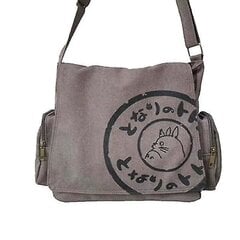 My Neighbor Totoro Messenger Bag naisille Suunnittelija käsilaukut Naisten Olkalaukut Canvas Naisten Laukut Isot Kangaskassit Sarjakuva[HK] Harmaa hinta ja tiedot | Naisten laukut | hobbyhall.fi