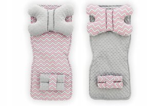 Kaksipuolinen rattaiden matto 4in1 Pink/Grey ZigZag hinta ja tiedot | Lasten nojatuolit ja säkkituolit | hobbyhall.fi