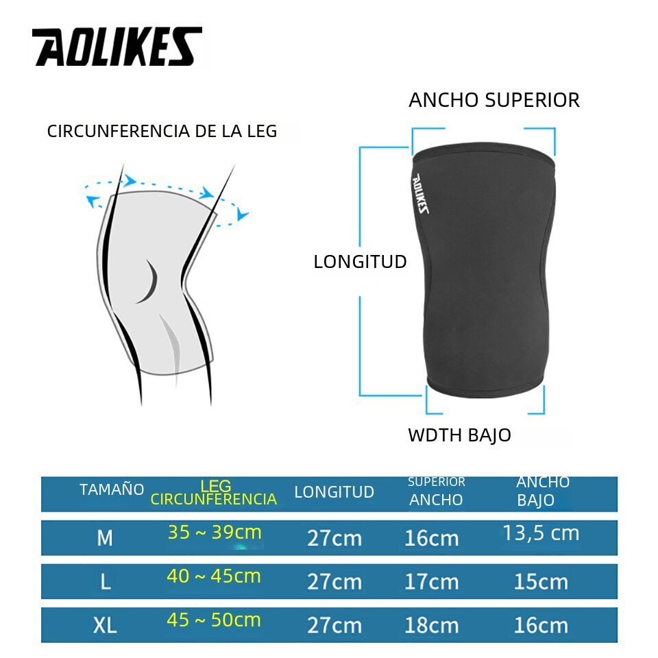 AOLIKES Neopreeniset urheilupolvisuojat 1 pari 7 mm:n tuki Crossfit-harjoitteluun ja kalastukseen tarkoitettujen miesten ja naisten painonkäyttöön SCR Nylon -materiaali hinta ja tiedot | Polvisuojat työvaatteisiin | hobbyhall.fi