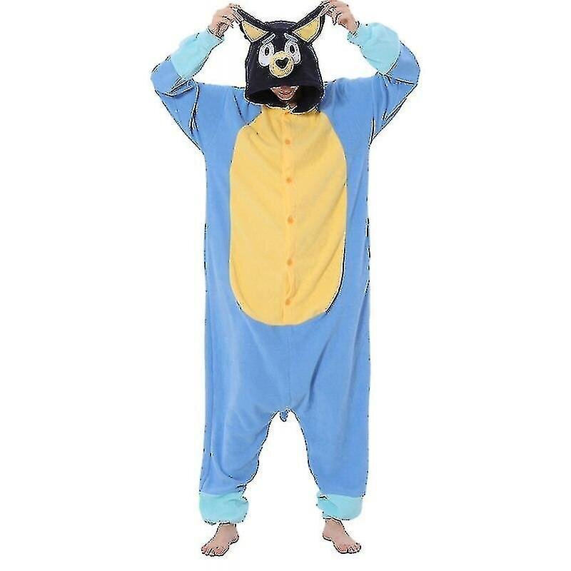 Eläimet Aikuiset Sarjakuva Koira Onesies Pyjamat Halloween Puvut Haalari Joululahja Sininen XL hinta ja tiedot | Koiran vaatteet | hobbyhall.fi