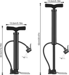 Kannettava lattiapumppu automaattisella suunnalla kääntyvillä Presta- ja Schrader-venttiileillä, 120psi korkeapaineinen pyöräpumppu, alumiiniseosilma hinta ja tiedot | Pyöräpumput | hobbyhall.fi