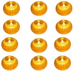 12 kpl Pysty Pyöreä elektroninen kynttilänvalo Creative Halloween Pumpkin Light Decoration hinta ja tiedot | Tuuletinvalaisimet | hobbyhall.fi