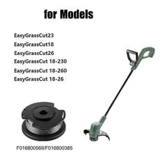 6 kpl F016800569 Trimmerin käämi ja siima Bosch EasyGrassCut 23, 26, 18, 18-230, 18-260, 18-26 vaihto hinta ja tiedot | Siimat | hobbyhall.fi